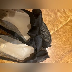 Valentino lace black ballet flats